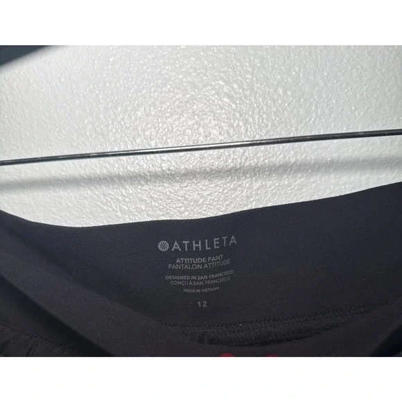 ATHLETA Attitude Pant Size 12 LARGE Black Pockets drawstring waist Jogger‎ GUC - Picture 6 of 6